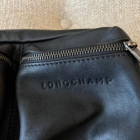 Longchamp Le Pliage Cuir Leather Black Belt Bag - Picture 7 of 13